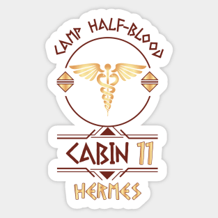 Cabin #11 in Camp Half Blood, Child of Hermes – Percy Jackson inspired design Sticker